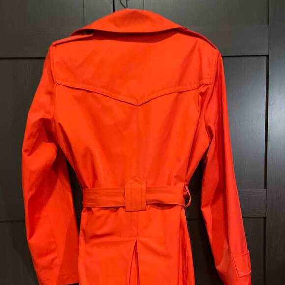 Sam Edelman. Size Lg. Mid-length. Poppy Orange. Gorgeous Trench! - Picture 13 of 16